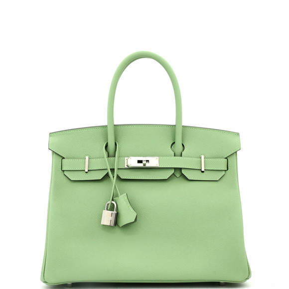 Hermes Birkin 30 Green Epsom with Palladium Hardware - Picture 1 of 7